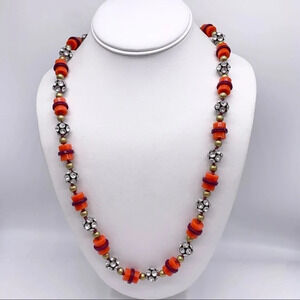 J. Crew Beaded and Crystal Ball Necklace